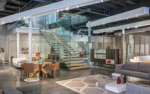 structural glass stair for commercial project
